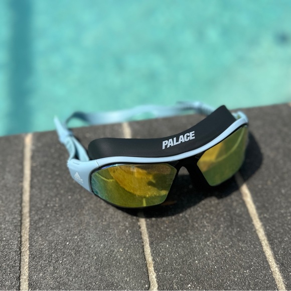 NWT ADIDAS X PALACE PERSISTAR 180 MASK MIRRORED SWIM GOGGLE GL7489 - Picture 7 of 9